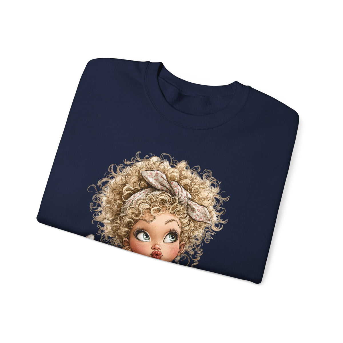 Cute Artist Curly Girl – Gildan Heavy Blend | Trendy Women’s Soft Sweatshirt. Direct to Garment. Printed & Shipped in the USA. Unisex Sizes.