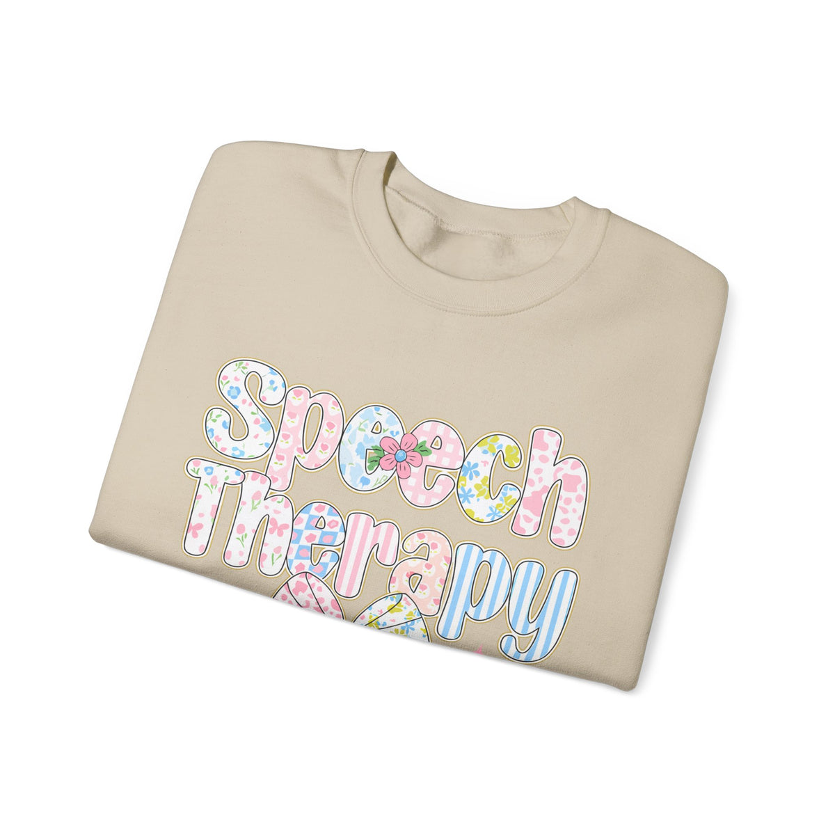 Speech Therapy - Pink Blue Coquette – Gildan Heavy Blend | Trendy Women’s Soft Sweatshirt. Direct to Garment. Printed & Shipped in the USA. Unisex Sizes.