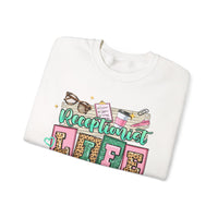 Receptionist Life – Gildan Heavy Blend | Trendy Women’s Soft Sweatshirt. Direct to Garment. Printed & Shipped in the USA. Unisex Sizes.