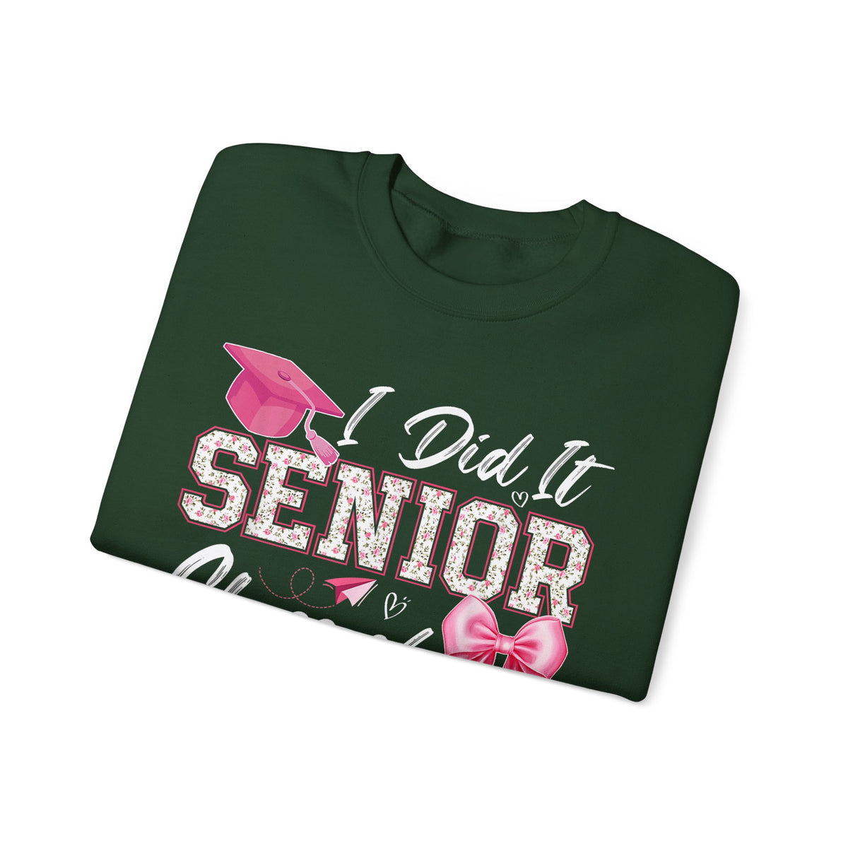 Class of 2026 I Did It Senior Coquette Bow Graduation – Gildan Heavy Blend | Trendy Women’s Soft Sweatshirt. Direct to Garment. Printed & Shipped in the USA. Unisex Sizes.