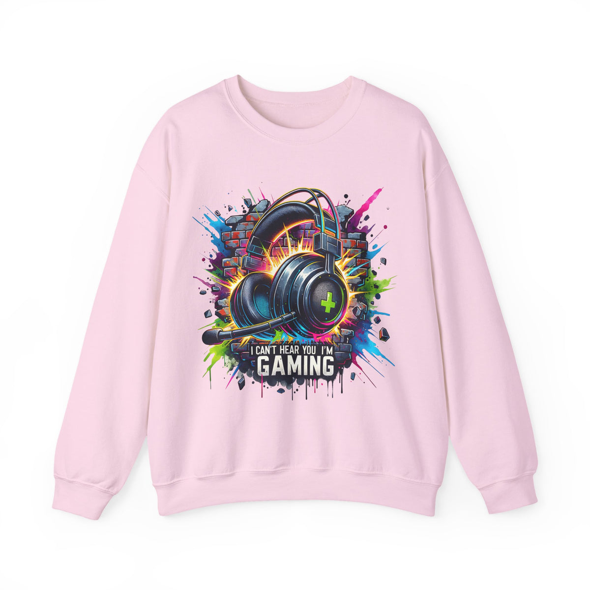 Gaming Headset I Can't Hear You, I'm Gaming – Gildan Heavy Blend | Trendy Women’s and Men's Soft Sweatshirt. Direct to Garment. Printed & Shipped in the USA. Unisex Sizes.