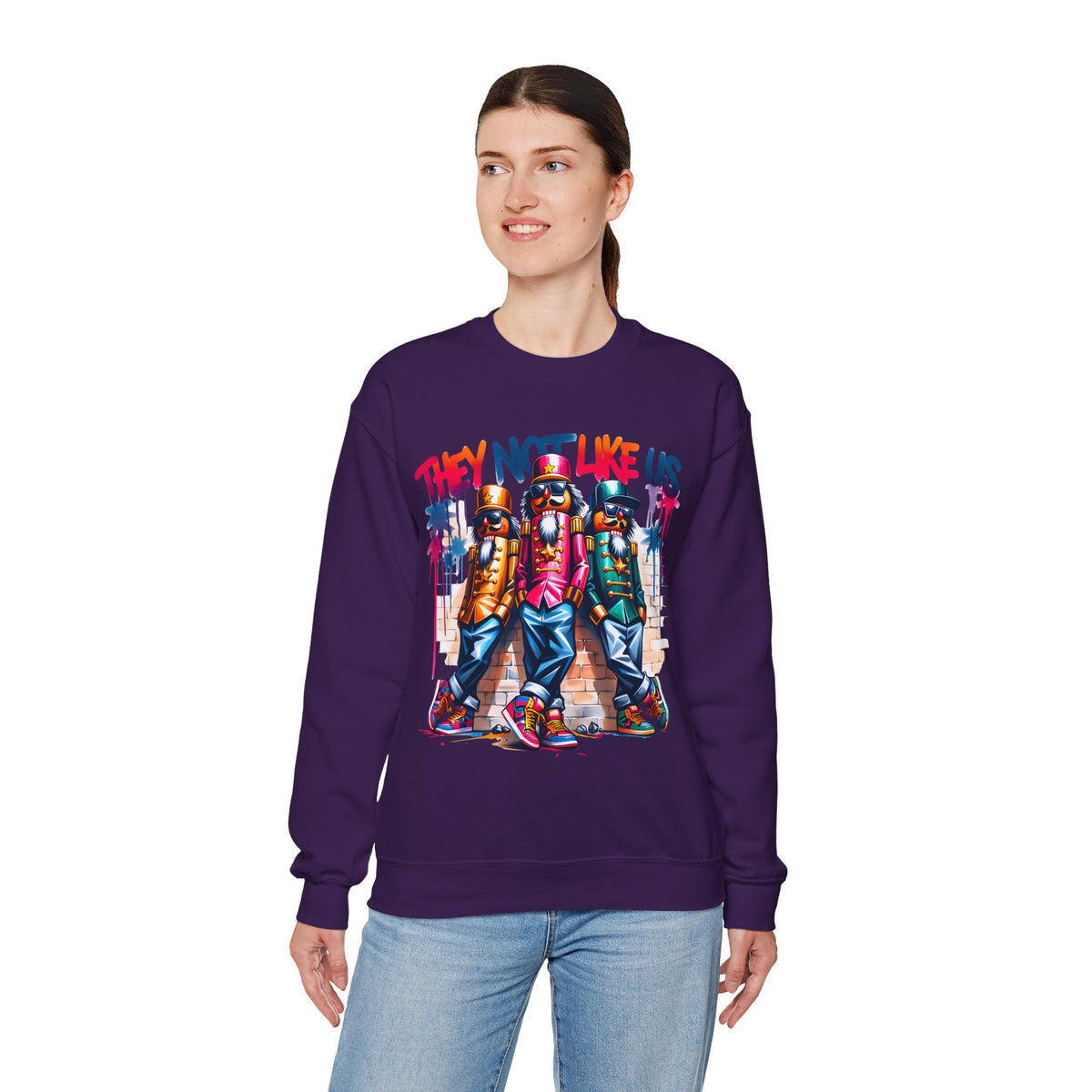 They Not Like Us Nutcracker Trio Christmas – Gildan Heavy Blend | Trendy Women’s and Men's Soft Sweatshirt. Direct to Garment. Printed & Shipped in the USA. Unisex Sizes.