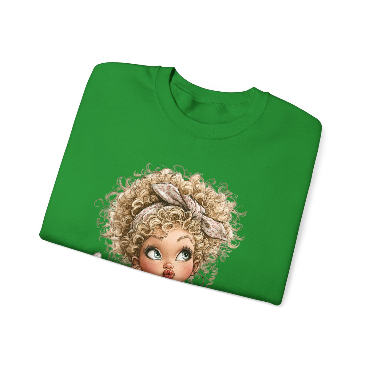Cute Artist Curly Girl – Gildan Heavy Blend | Trendy Women’s Soft Sweatshirt. Direct to Garment. Printed & Shipped in the USA. Unisex Sizes.