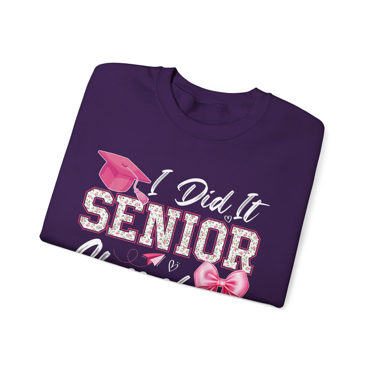 Class of 2026 I Did It Senior Coquette Bow Graduation – Gildan Heavy Blend | Trendy Women’s Soft Sweatshirt. Direct to Garment. Printed & Shipped in the USA. Unisex Sizes.