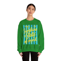 Sunshine State of Mind – Gildan Heavy Blend | Trendy Women’s Soft Sweatshirt. Direct to Garment. Printed & Shipped in the USA. Unisex Sizes.