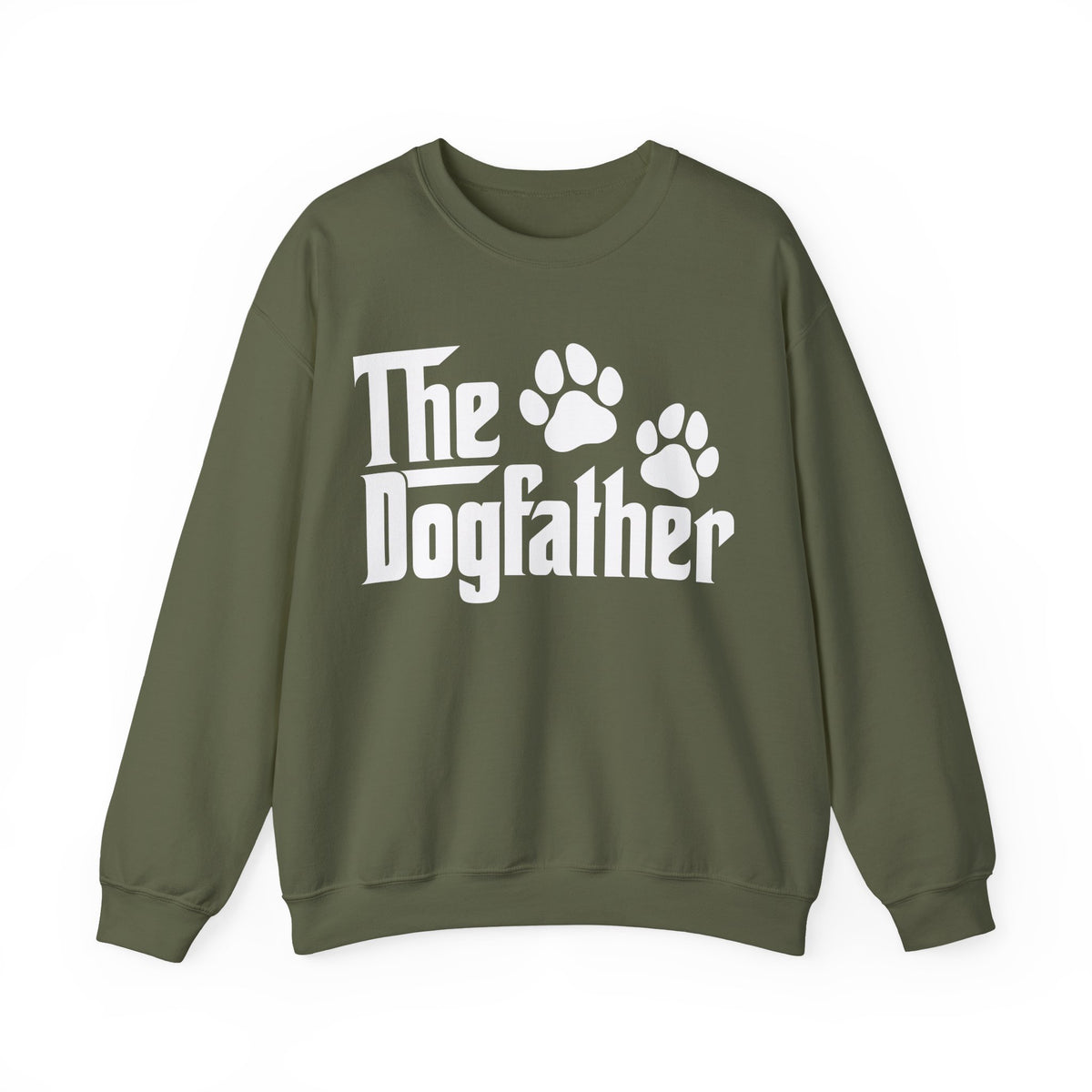 The DogFather – Gildan Heavy Blend | Trendy Men's Soft Sweatshirt. Direct to Garment. Printed & Shipped in the USA. Unisex Sizes.
