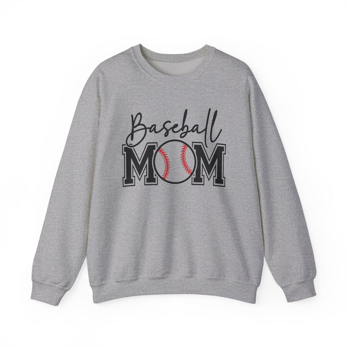 Baseball Mom – Gildan Heavy Blend | Trendy Women’s Soft Sweatshirt. Direct to Garment. Printed & Shipped in the USA. Unisex Sizes.