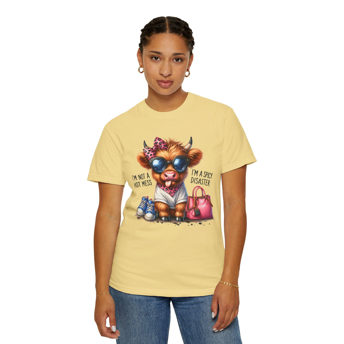 I'm Not a Hot Mess, I'm a Spicy Disaster - Comfort Colors | Trendy Women's T-Shirt. Direct to Garment. Printed & Shipped in the USA. Unisex Sizes.