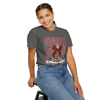 Christmas Season Leopard Tree  - Comfort Colors | Trendy Women's T-Shirt. Direct to Garment. Printed & Shipped in the USA. Unisex Sizes.