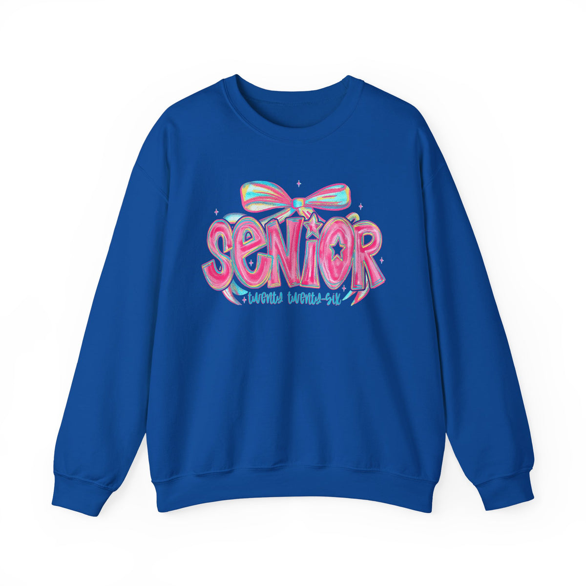Preppy Senior Coquette 2026 – Gildan Heavy Blend | Trendy Women’s Soft Sweatshirt. Direct to Garment. Printed & Shipped in the USA. Unisex Sizes.