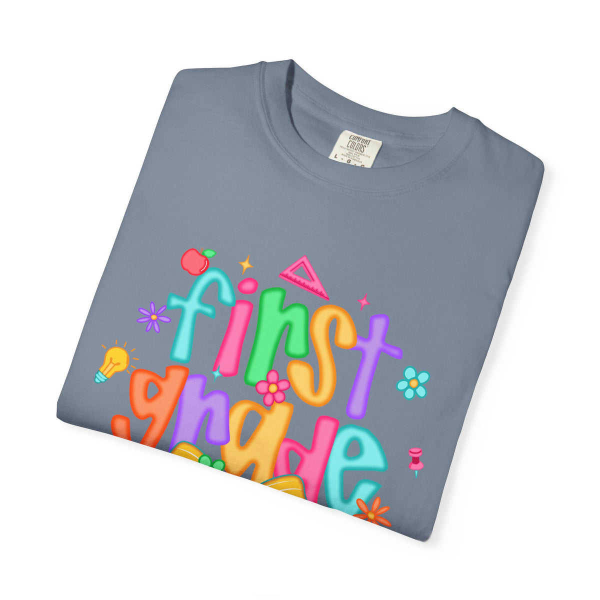 Coquette First Grade Pencil Bow - Comfort Colors | Trendy Women's T-Shirt. Direct to Garment. Printed & Shipped in the USA. Unisex Sizes.