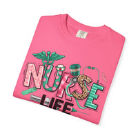 Nurse Life Cute Preppy Healthcare - Comfort Colors | Trendy Women's T-Shirt. Direct to Garment. Printed & Shipped in the USA. Unisex Sizes.