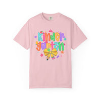 Coquette Kindergarten Pencil Bow - Comfort Colors | Trendy Women's T-Shirt. Direct to Garment. Printed & Shipped in the USA. Unisex Sizes.