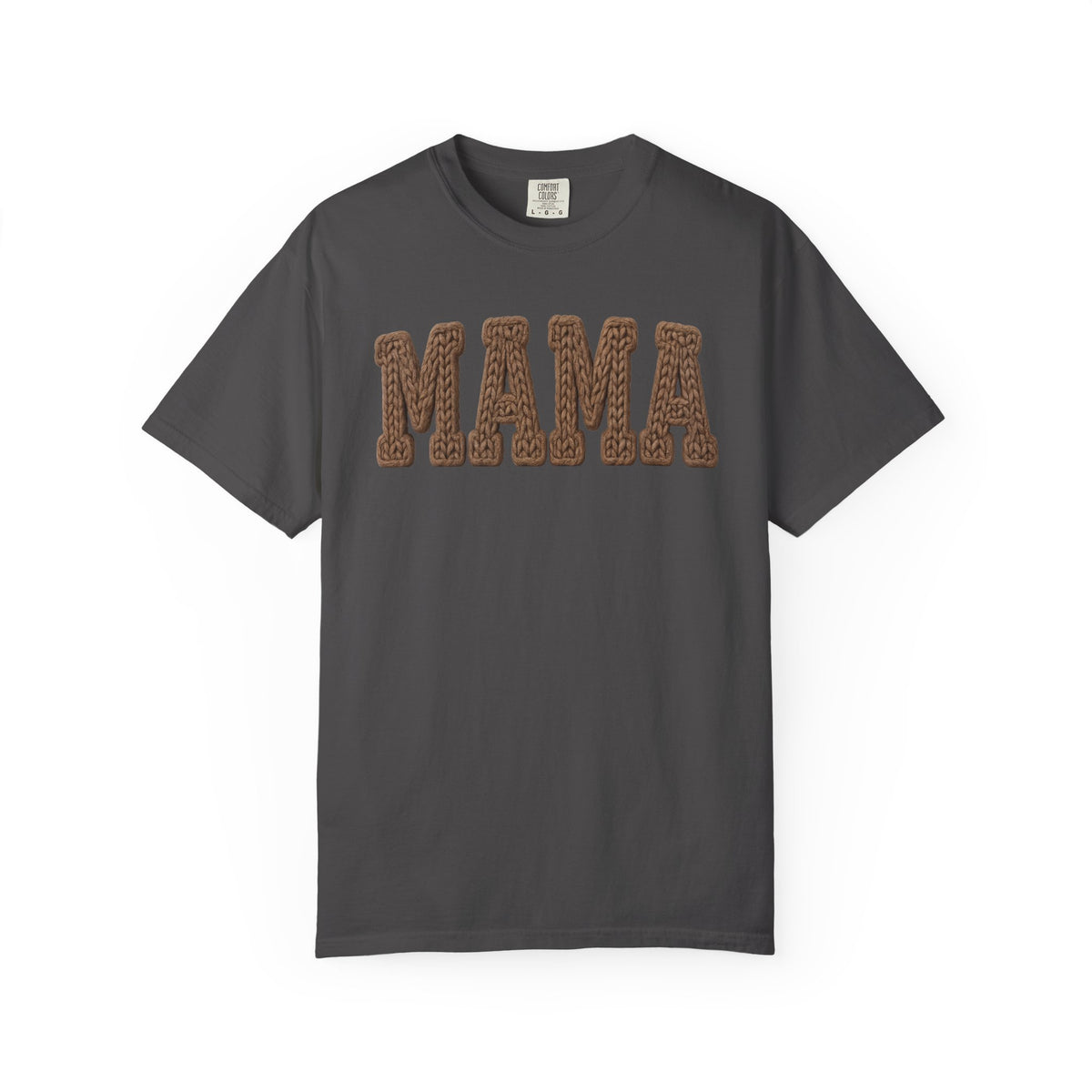 Mama, Faux Knit - Comfort Colors | Trendy Women's T-Shirt. Direct to Garment. Printed & Shipped in the USA. Unisex Sizes.