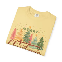 Merry ChrisTmas - Christian Faith - Comfort Colors | Trendy Women's T-Shirt. Direct to Garment. Printed & Shipped in the USA. Unisex Sizes.