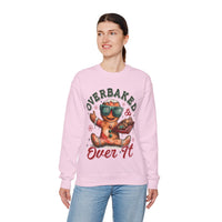 Overbaked & Over It Christmas Gingerbread – Gildan Heavy Blend | Trendy Women’s and Men's Soft Sweatshirt. Direct to Garment. Printed & Shipped in the USA. Unisex Sizes.