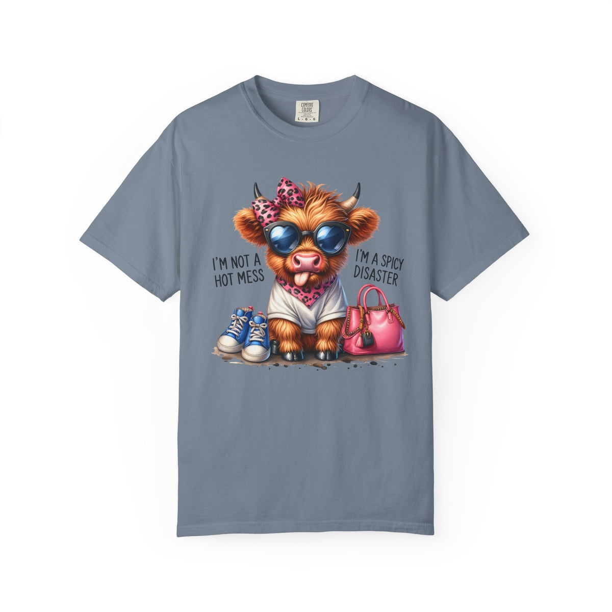 I'm Not a Hot Mess, I'm a Spicy Disaster - Comfort Colors | Trendy Women's T-Shirt. Direct to Garment. Printed & Shipped in the USA. Unisex Sizes.