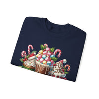 Hot Chocolate Mugs Christmas Hot Cocoa – Gildan Heavy Blend | Trendy Women’s Soft Sweatshirt. Direct to Garment. Printed & Shipped in the USA. Unisex Sizes.