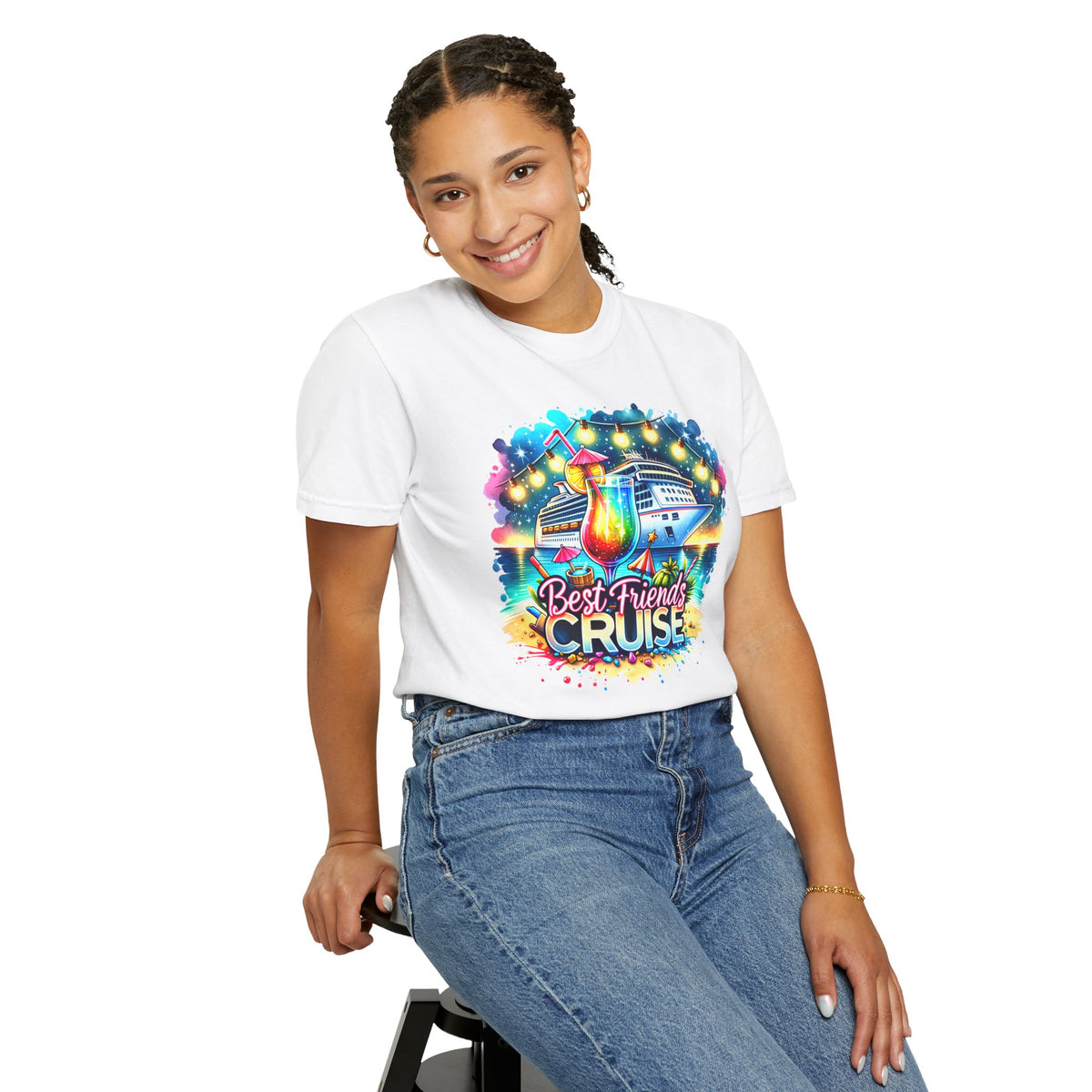 Best Friends Cruise - Comfort Colors | Trendy Women's T-Shirt. Direct to Garment. Printed & Shipped in the USA. Unisex Sizes.