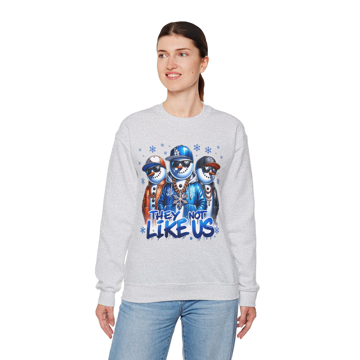 They Not Like Us Snowmen – Gildan Heavy Blend | Trendy Men's and Women’s Soft Sweatshirt. Direct to Garment. Printed & Shipped in the USA. Unisex Sizes.