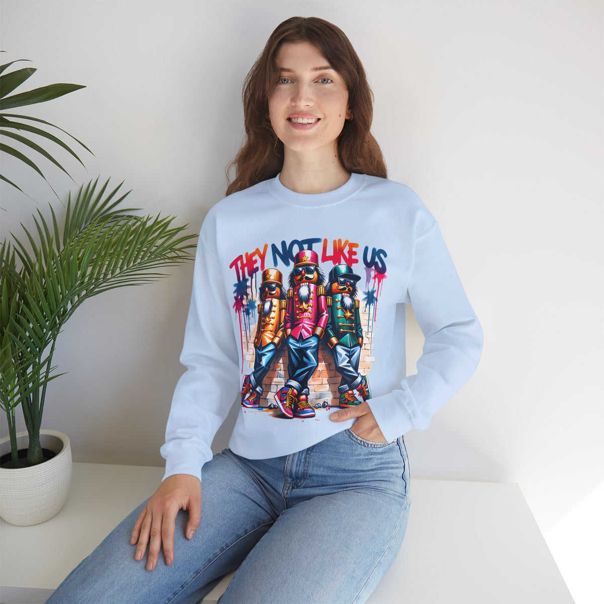 They Not Like Us Nutcracker Trio Christmas – Gildan Heavy Blend | Trendy Women’s and Men's Soft Sweatshirt. Direct to Garment. Printed & Shipped in the USA. Unisex Sizes.
