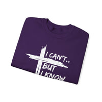 I Can't But I Know A Guy, Faith Cross Christian Jesus – Gildan Heavy Blend | Trendy Women’s and Men's Soft Sweatshirt. Direct to Garment. Printed & Shipped in the USA. Unisex Sizes.