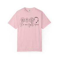No One Fights Alone, Heroes - Comfort Colors | Trendy Women's and Men's T-Shirt. Direct to Garment. Printed & Shipped in the USA. Unisex Sizes.