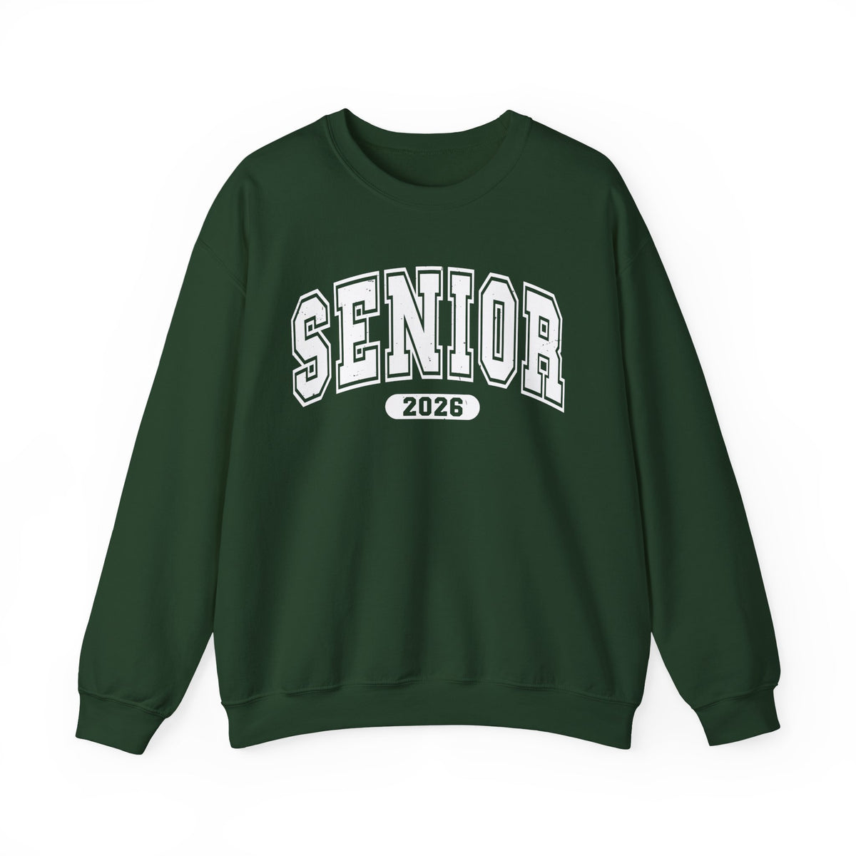 Senior 2026, Varsity – Gildan Heavy Blend | Trendy Women’s and Men's Soft Sweatshirt. Direct to Garment. Printed & Shipped in the USA. Unisex Sizes.
