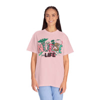 Nurse Life Cute Preppy Healthcare - Comfort Colors | Trendy Women's T-Shirt. Direct to Garment. Printed & Shipped in the USA. Unisex Sizes.