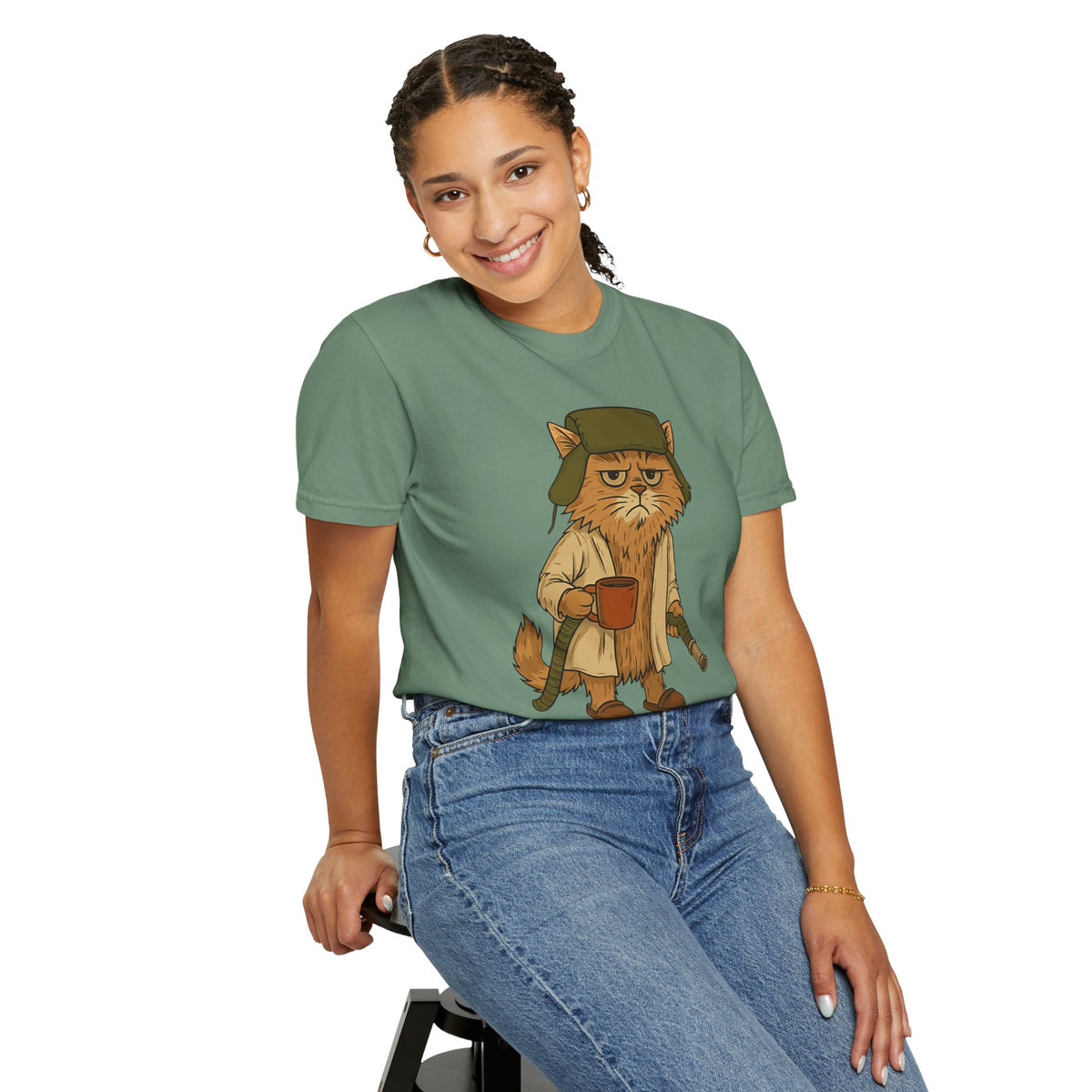 Litter's Full, Funny Cat - Comfort Colors | Trendy Men's and Women's T-Shirt. Direct to Garment. Printed & Shipped in the USA. Unisex Sizes.