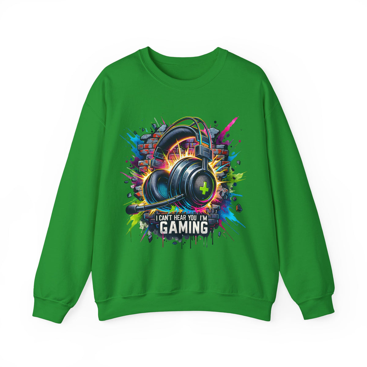 Gaming Headset I Can't Hear You, I'm Gaming – Gildan Heavy Blend | Trendy Women’s and Men's Soft Sweatshirt. Direct to Garment. Printed & Shipped in the USA. Unisex Sizes.