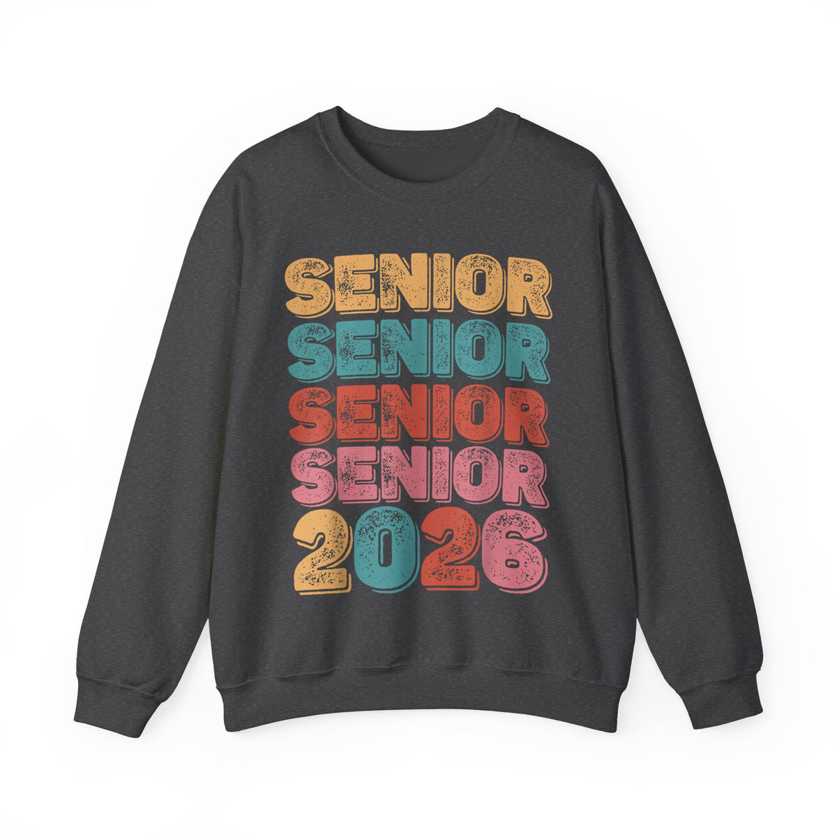 Senior Class of 2026 Retro – Gildan Heavy Blend | Trendy Men's and Women’s Soft Sweatshirt. Direct to Garment. Printed & Shipped in the USA. Unisex Sizes.