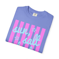 Sun, Salt and Sand - Comfort Colors | Trendy Women's T-Shirt. Direct to Garment. Printed & Shipped in the USA. Unisex Sizes.