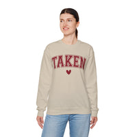 Taken - Varsity – Gildan Heavy Blend | Trendy Women’s Soft Sweatshirt. Direct to Garment. Printed & Shipped in the USA. Unisex Sizes.