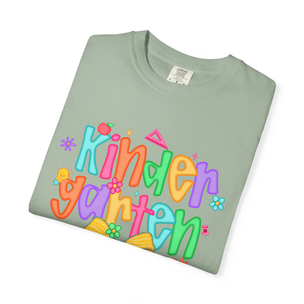 Coquette Kindergarten Pencil Bow - Comfort Colors | Trendy Women's T-Shirt. Direct to Garment. Printed & Shipped in the USA. Unisex Sizes.