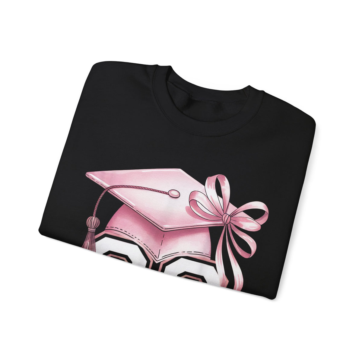 Pink Coquette, Class of 2026 Graduation Cap – Gildan Heavy Blend | Trendy Women’s Soft Sweatshirt. Direct to Garment. Printed & Shipped in the USA. Unisex Sizes.