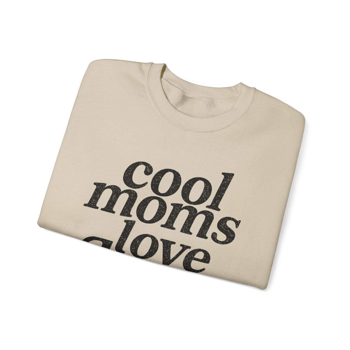 Cool Moms Love Jesus – Gildan Heavy Blend | Trendy Women’s Soft Sweatshirt. Direct to Garment. Printed & Shipped in the USA. Unisex Sizes.