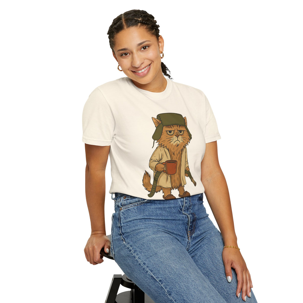 Litter's Full, Funny Cat - Comfort Colors | Trendy Men's and Women's T-Shirt. Direct to Garment. Printed & Shipped in the USA. Unisex Sizes.