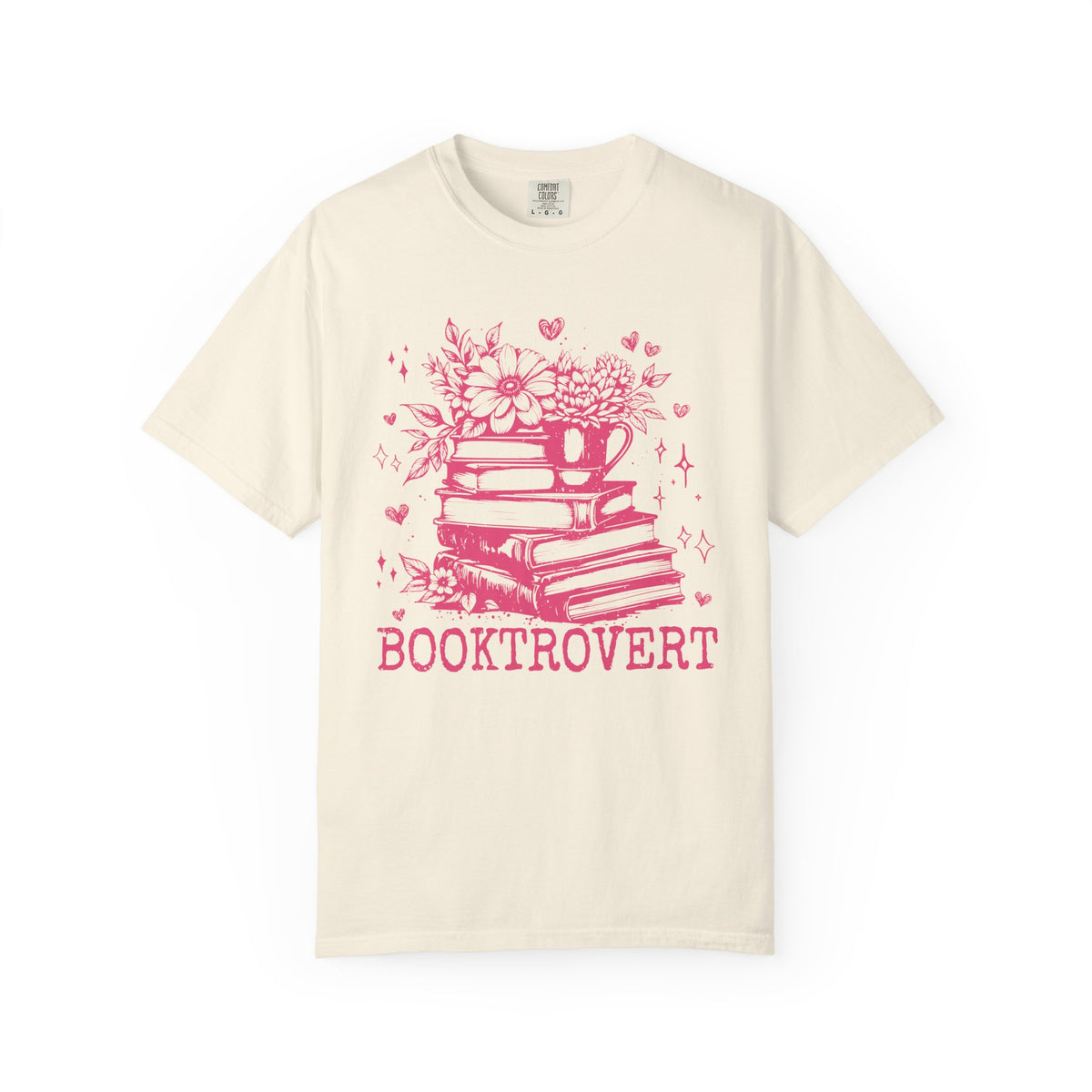 Booktrovert - Comfort Colors | Trendy Women's T-Shirt. Direct to Garment. Printed & Shipped in the USA. Unisex Sizes.