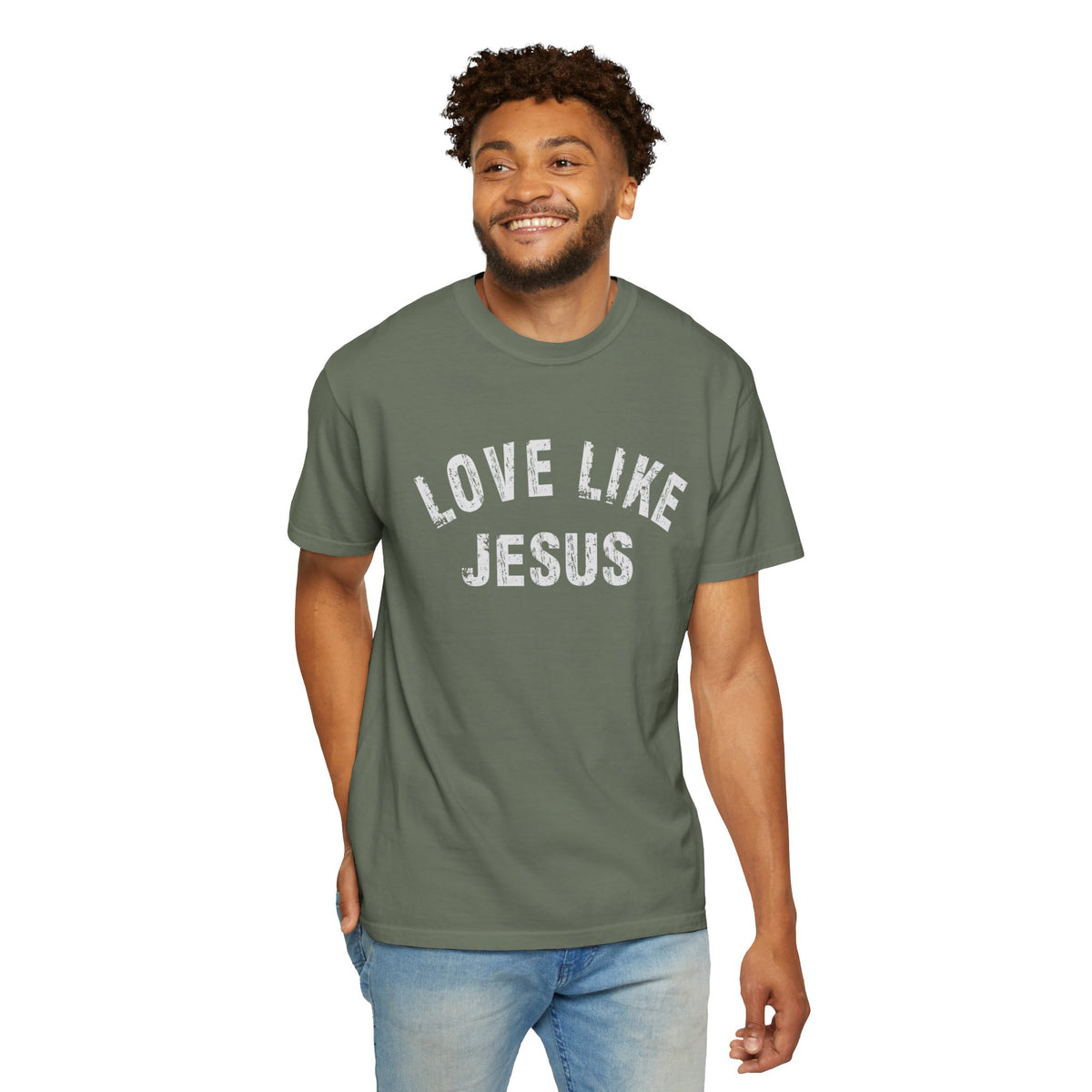 Love Like Jesus - Comfort Colors | Trendy Men's and Women's T-Shirt. Direct to Garment. Printed & Shipped in the USA. Unisex Sizes.