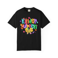 Coquette Kindergarten Pencil Bow - Comfort Colors | Trendy Women's T-Shirt. Direct to Garment. Printed & Shipped in the USA. Unisex Sizes.