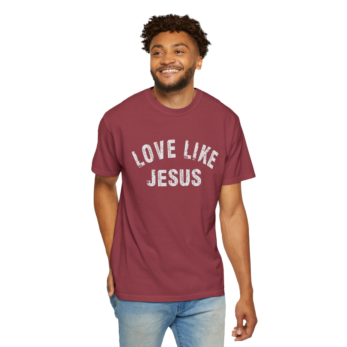 Love Like Jesus - Comfort Colors | Trendy Men's and Women's T-Shirt. Direct to Garment. Printed & Shipped in the USA. Unisex Sizes.