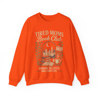 Tired Moms Book Club Running on Coffee and Chapters – Gildan Heavy Blend | Trendy Women’s Soft Sweatshirt. Direct to Garment. Printed & Shipped in the USA. Unisex Sizes.