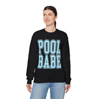 Pool Babe – Gildan Heavy Blend | Trendy Women’s Soft Sweatshirt. Direct to Garment. Printed & Shipped in the USA. Unisex Sizes.