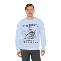 Kitty Biscuits Bakery – Gildan Heavy Blend | Trendy Women’s and Men's Soft Sweatshirt. Direct to Garment. Printed & Shipped in the USA. Unisex Sizes.