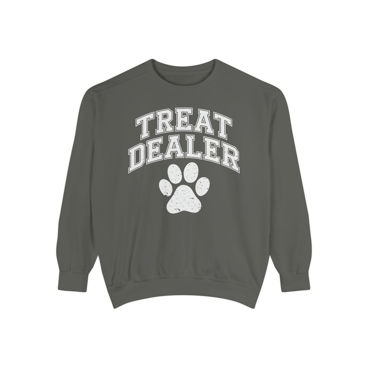Treat Dealer, Dog Lover - Comfort Colors | Trendy Women's and Men's Sweatshirt. Direct to Garment. Printed & Shipped in the USA. Unisex Sizes.