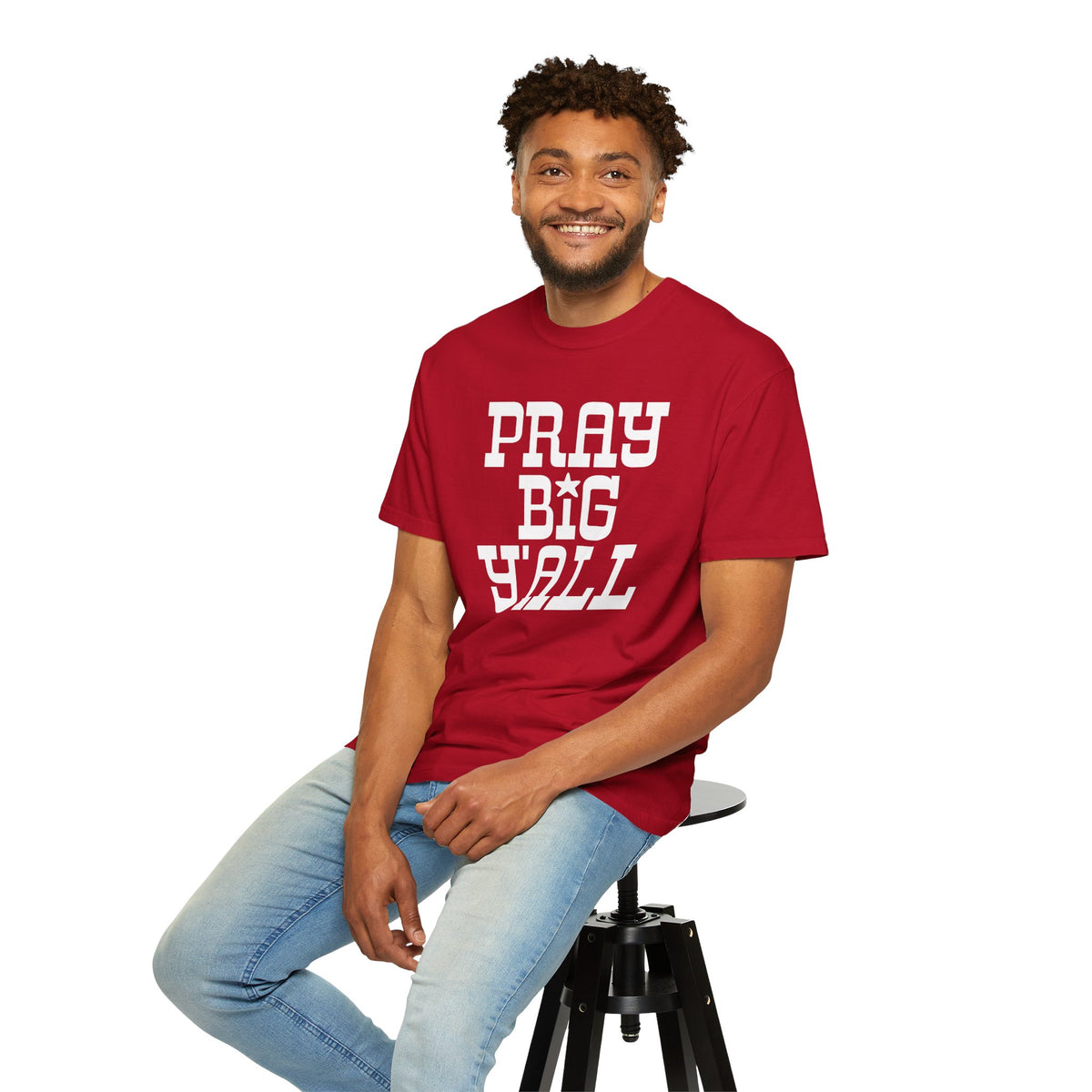 Pray Big Y'all - Comfort Colors | Trendy Women's and Men's T-Shirt. Direct to Garment. Printed & Shipped in the USA. Unisex Sizes.
