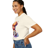 Sugar Addict Highland Cow - Comfort Colors | Trendy Women's T-Shirt. Direct to Garment. Printed & Shipped in the USA. Unisex Sizes.