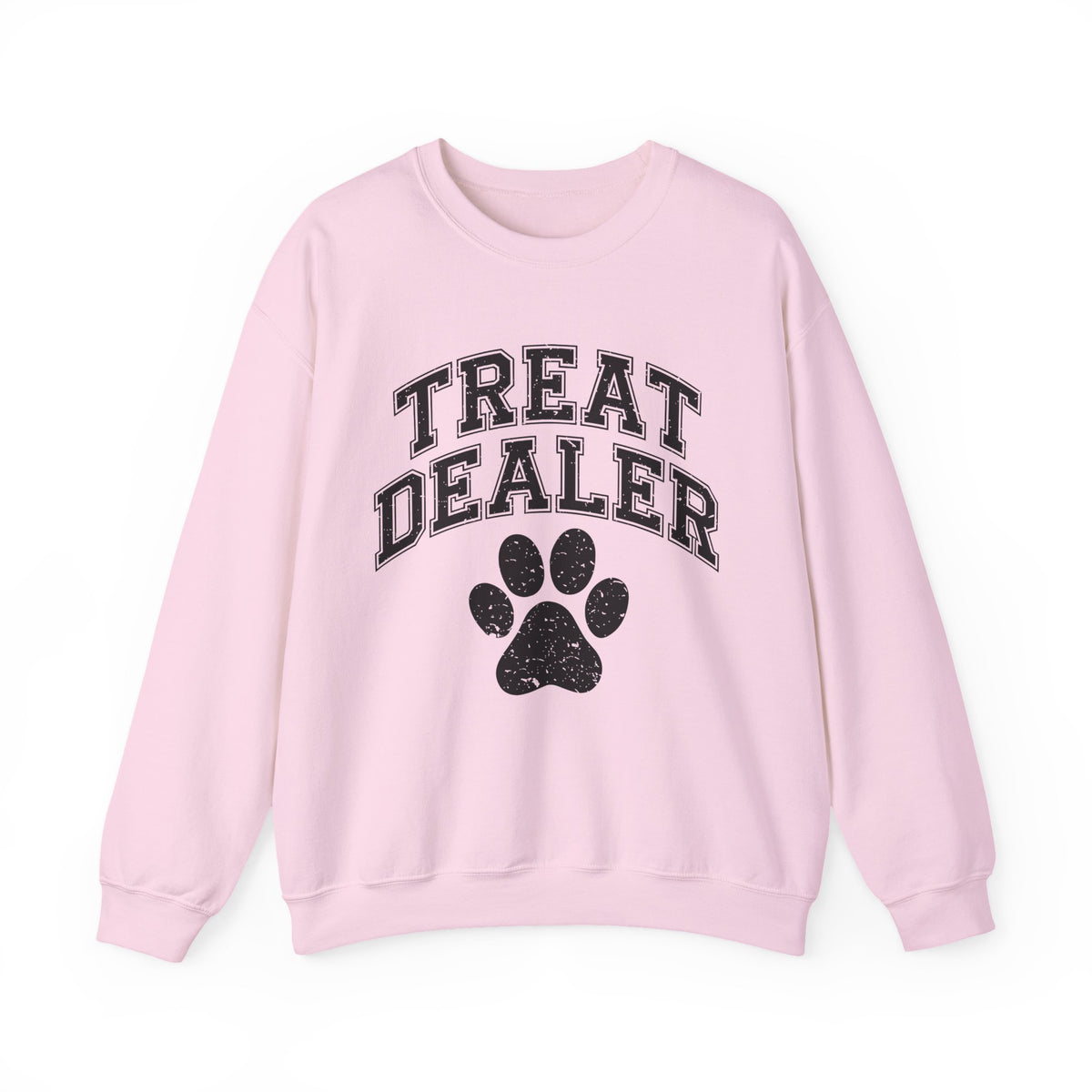 Treat Dealer, Dog Lover – Gildan Heavy Blend | Trendy Men's and Women’s Soft Sweatshirt. Direct to Garment. Printed & Shipped in the USA. Unisex Sizes.