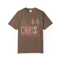 Merry ChrisTmas Christian Faith Graphic - Comfort Colors | Trendy Women's T-Shirt. Direct to Garment. Printed & Shipped in the USA. Unisex Sizes.
